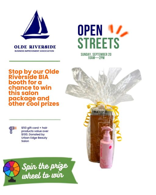 ✂ A little something for your next hair day!
Huge thanks to Urban Edge Beauty Salon for donating a $50 gift card plus hair products as one of our Open Streets grand prizes!
🎡 Want to win? Stop by the Olde Riverside BIA tent on September 20, spin the prize wheel and see what you could take home!
📅 Sunday, September 20
⏰ 10am–2pm
📍 Wyandotte St. E. from Jefferson to Thompson
Come explore Olde Riverside, support local and give that wheel a spin!
#openstreetswindsor #olderiverside #cityofwindsor #yqg