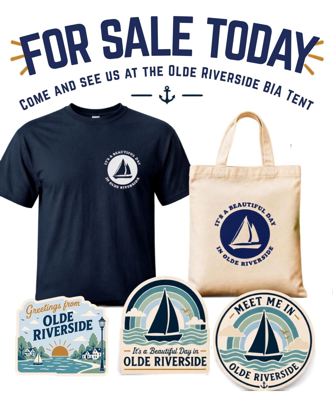 🌧️ RAIN OR SHINE, WE’LL BE THERE!

Our Olde Riverside BIA T-shirts, tote bags and stickers are officially for sale at our tent today!

Come grab some Olde Riverside gear and say hi while you’re here. 👋

📍 Open Streets
⏰ 10am–2pm
🎡 Olde Riverside BIA Tent

See you there!